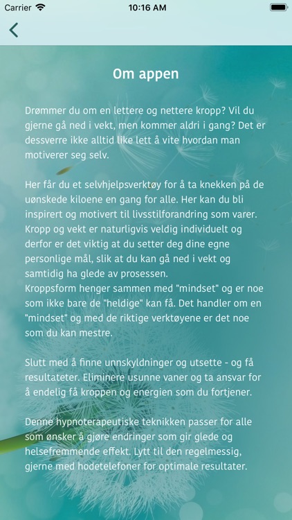 Gå ned i vekt med hypnoterapi screenshot-3