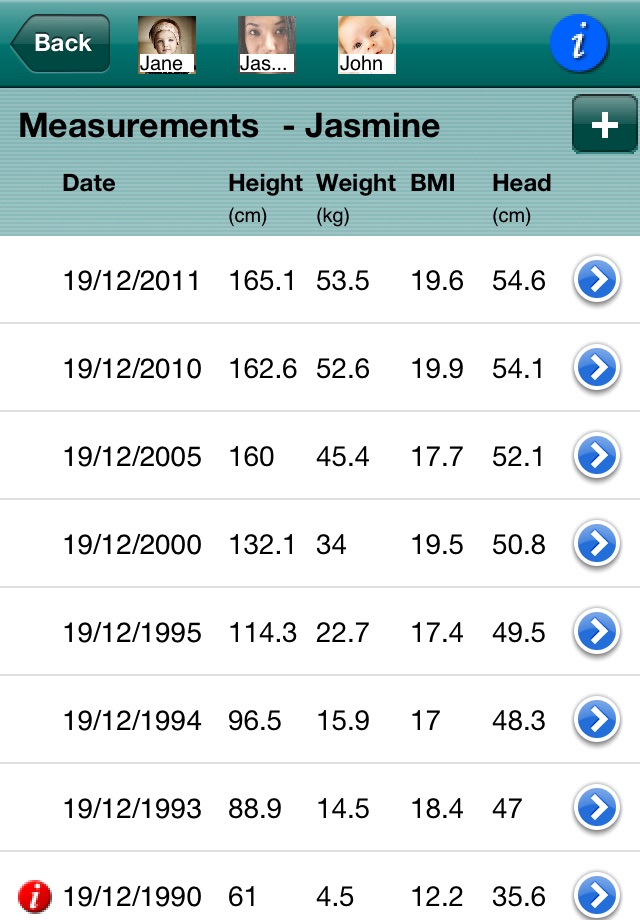 Your Childs Height & Weight screenshot 2