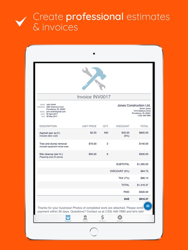invoice simple on the app store