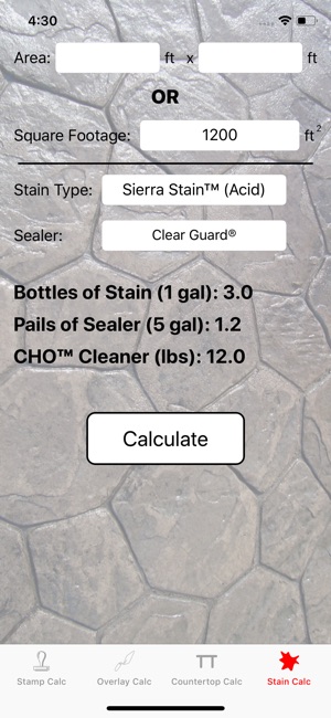 Stamp Concrete Calculator(圖4)-速報App