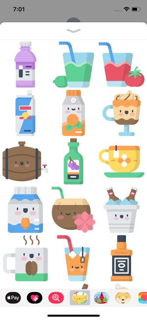 Cute Drinks Stickers