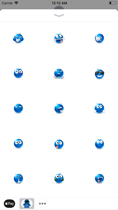 Blue Monster Animated Sticker screenshot 2