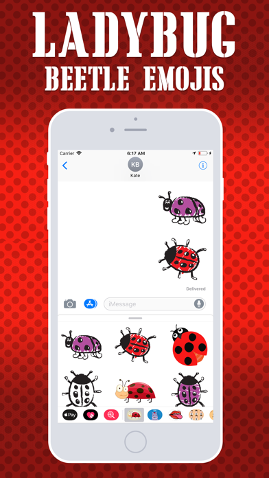 How to cancel & delete Ladybug Beetle Emojis from iphone & ipad 4