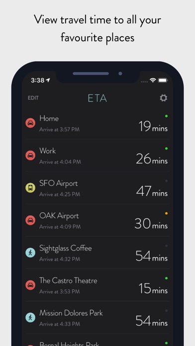 ETA - GPS & maps driving times screenshot 2