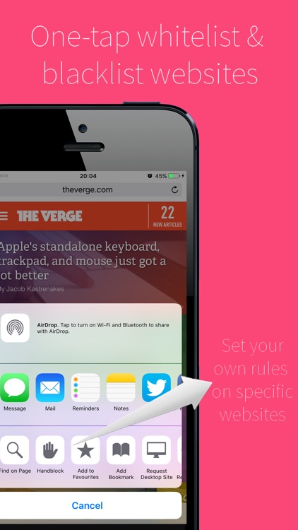 Handblock - Block Safari ads