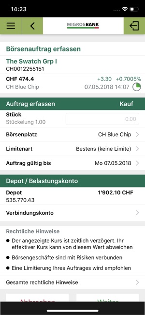 Migros Bank E-Banking Phone(圖5)-速報App