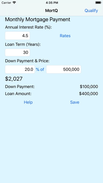 MortQ Mortgage Qualifier