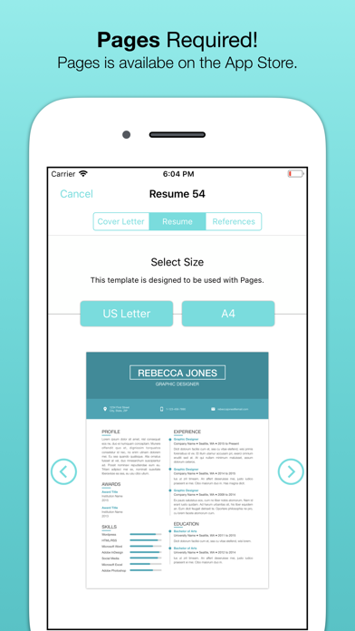 How to cancel & delete Resume Templates (for Pages) from iphone & ipad 4