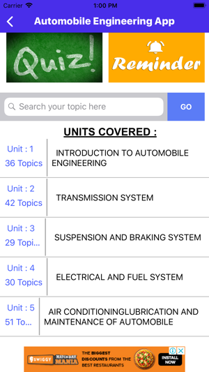 automobile engineering topics