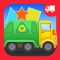 Learn shapes and help the garbage truck collect all the different shapes