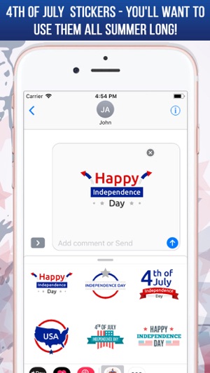 July 4th Stickers For iMessage(圖5)-速報App