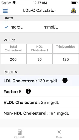 Game screenshot LDL Cholesterol Calculator apk