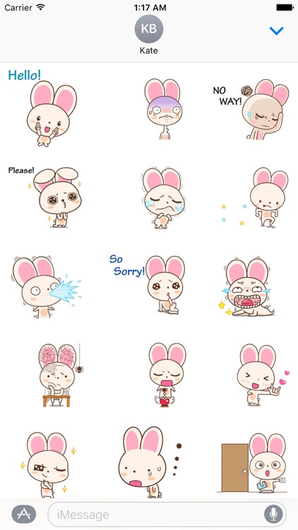 Animated Humor Rabbit Sticker