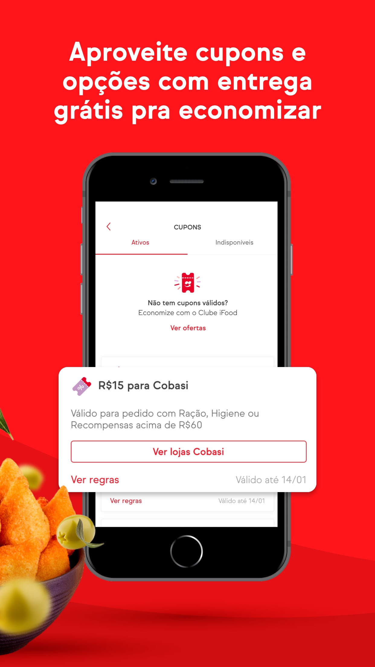 Screenshot do app iFood: Delivery de comida