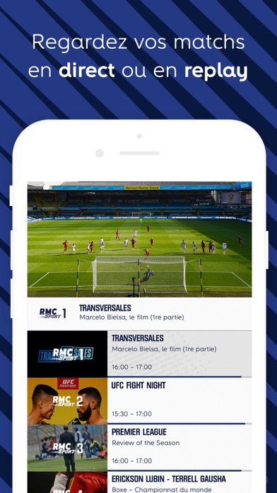 RMC Sport – Live TV, Replay iphone captures décran