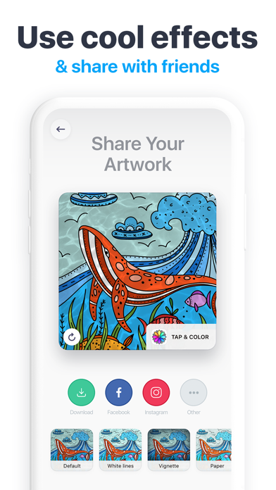 Tap & Color - Coloring book for adults & kids free Screenshot 5