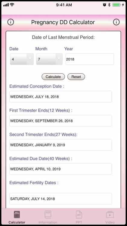 Pregnancy DD Calculator