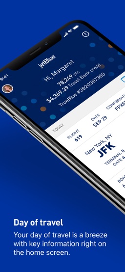 JetBlue app screenshot