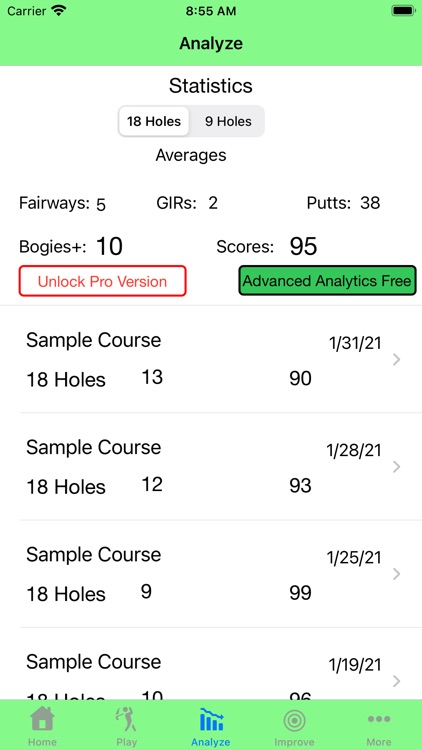 18Bogies Golf Stats Tracker screenshot-3