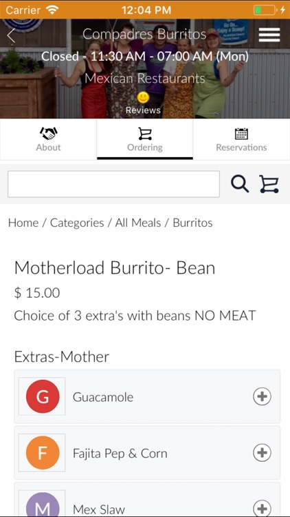 Compadres Burritos Take Out