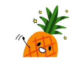 Cute Pineapple Emoji Sticker
