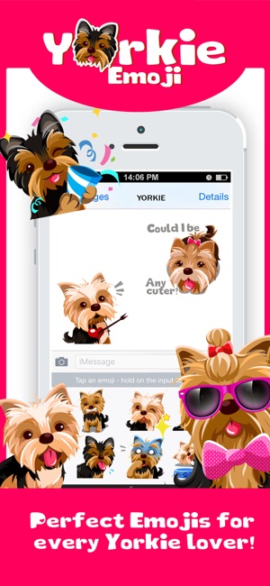 Yorkie Dog Emoji Stickers