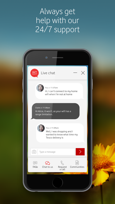 Chat live to vodafone