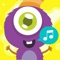 Cute monsters need your help to mix beats and sounds together for their hit song