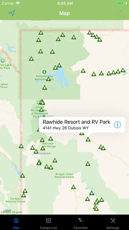 Wyoming – Camping & RV spots