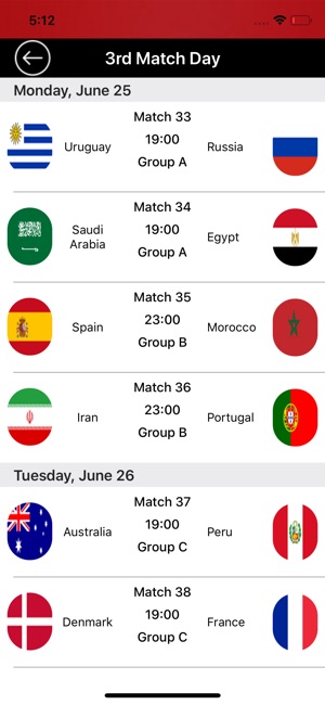 Football WC Schedule 2018(圖1)-速報App