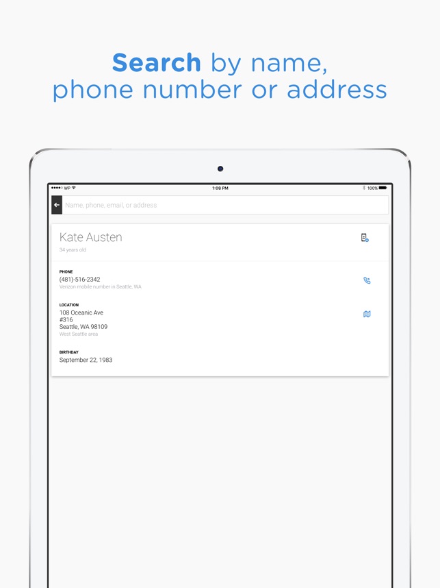 phone number to address