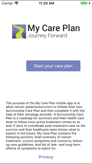 My Care Plan-cancer survivors