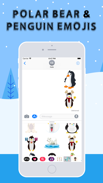 Polar Bear and Penguin Emojis screenshot 4