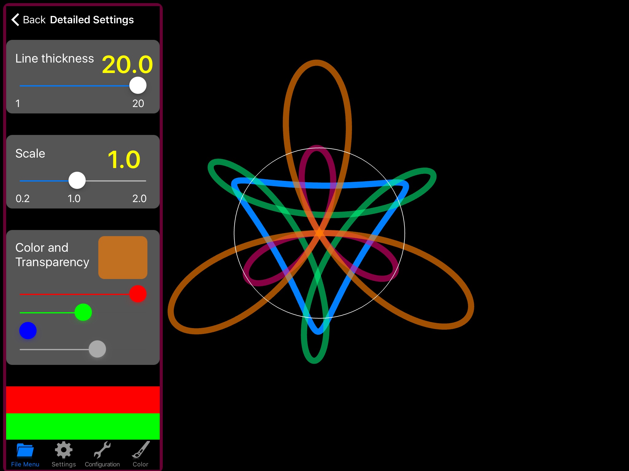 SpiroDesigner - spirograph app screenshot 3