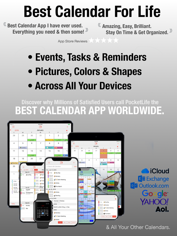 PocketLife Calendar App voor iPhone, iPad en iPod touch AppWereld