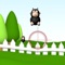 Move the cannon to shoot the sheep that are jumping towards you accurately
