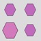 In this game you must choose the hexagon which have different color from others