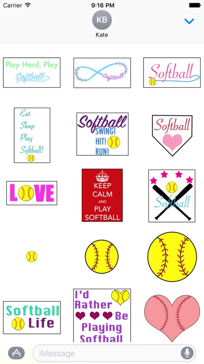 Softball Stickers