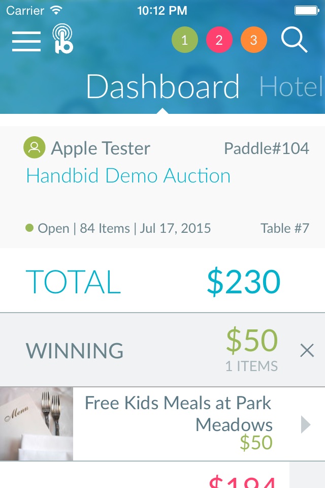 Handbid screenshot 2