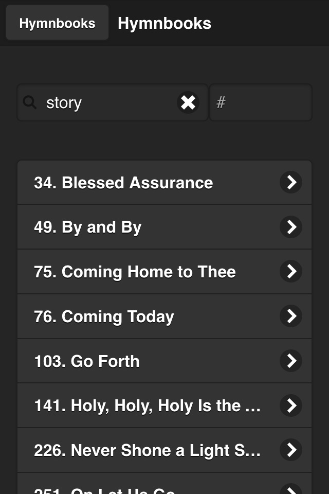 Hymnbooks screenshot 2