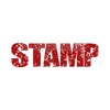 Red Rubber Stamp Stickers