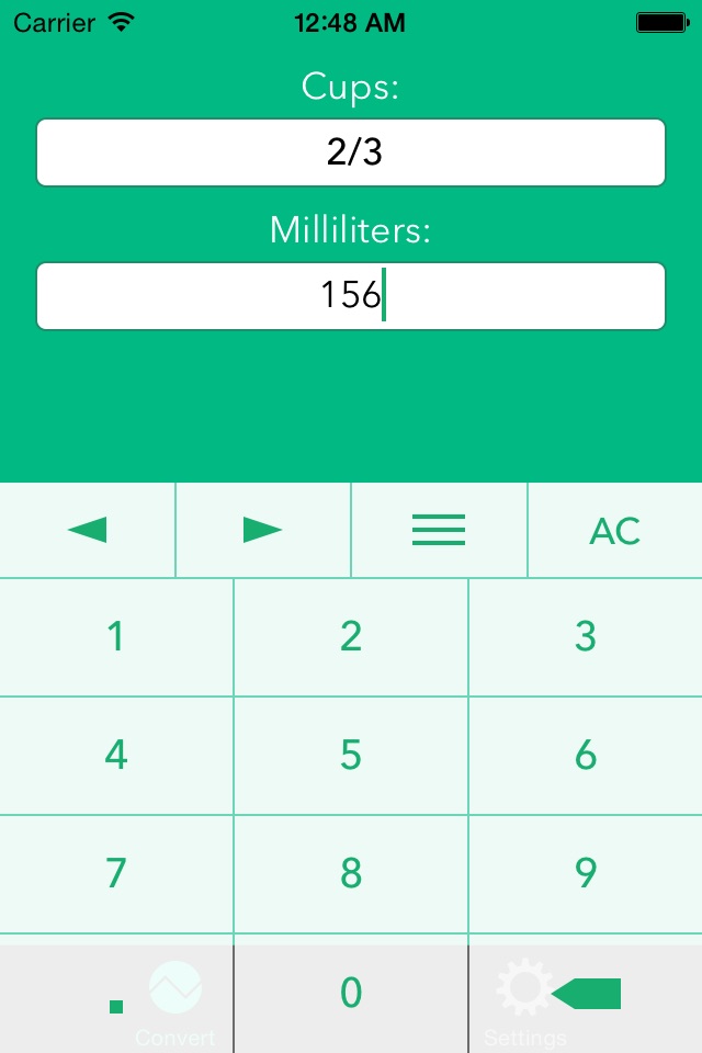Milliliters To Cups screenshot 2