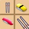 Place sticks next to each sushi in the sushi puzzle game