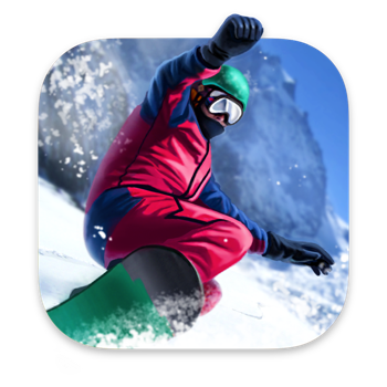 Snowboard Surfer Big Ice Jump