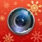 Christmas Cam - Sticker & Santa presents a simulated camera in a realistic style, and provides a series of lovely stickers like santa and branches