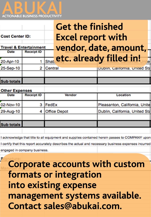 ABUKAI Expense Reports Receipt screenshot 3