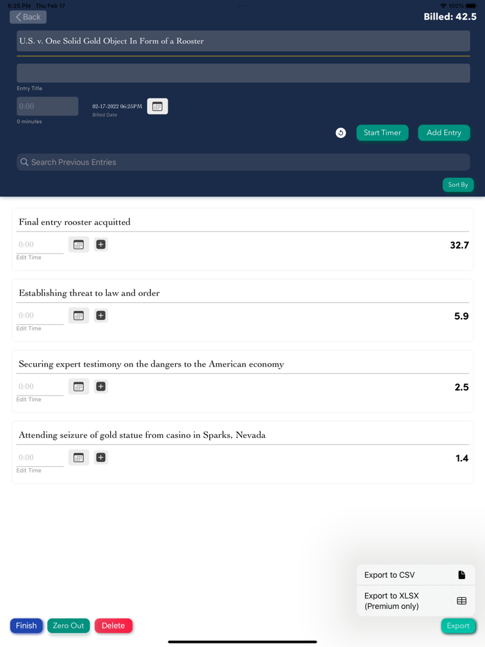 Tenths Billing  Time Tracker