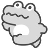 gray crocodile sticker