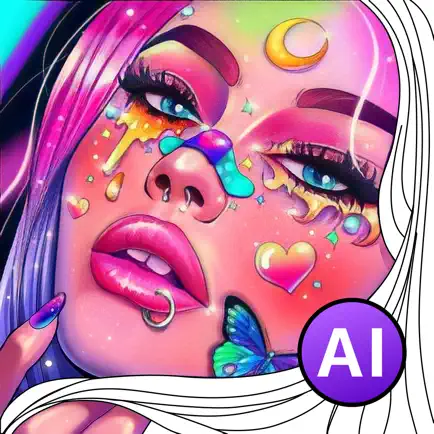 Glitter Coloring Book With Ai Читы
