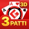 Play the exciting game of Teen Patti for free with millions of players across the globe, that too in 3D